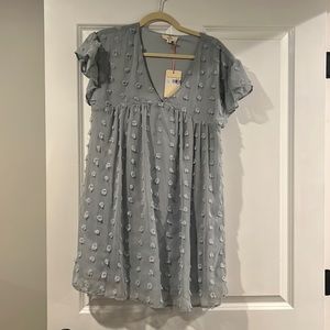 Dusty blue dress size small new with tags